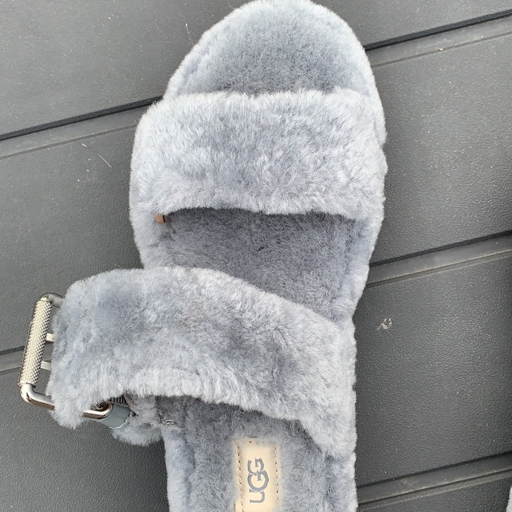 UGG Fuzz Yeah Sandals- Geyser NWOB - Picture 7 of 10